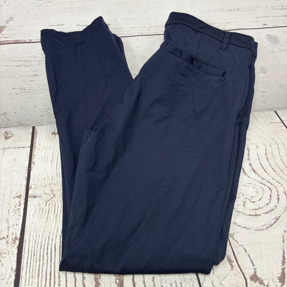 French Toast Mens Navy Blue Flat Front Stretch Chino Pants 32x30 Performance